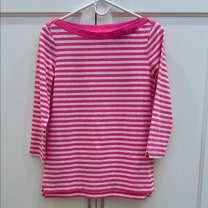 Kate Spade Pink and White Long Sleeve Tee